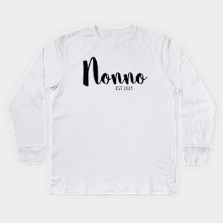 Nonno Pregnancy Announcement Kids Long Sleeve T-Shirt